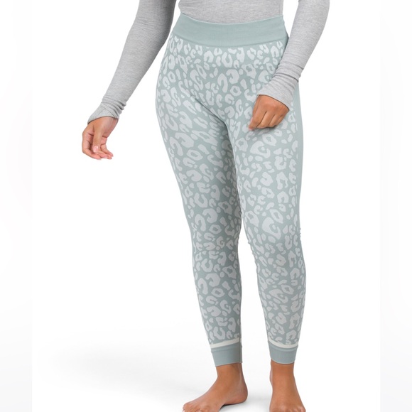 NWT Sweaty Betty Blue Leopard Print Jacquard Base Layer Leggings Size S - Picture 8 of 8